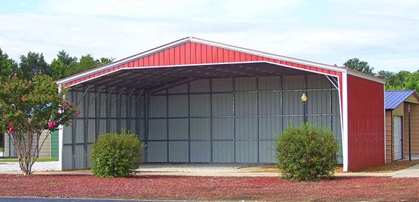 Custom Steel Metal Building 40 Foot Wide Vertical Roof Gainesville, FL