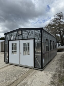 12x24 Greenhouse Exterior Side View located in Gainesville, FL.