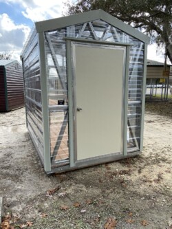 6x10 Greenhouse with Floor and Electric Exterior Front View Gainesville FL, located in Gainesville, FL.